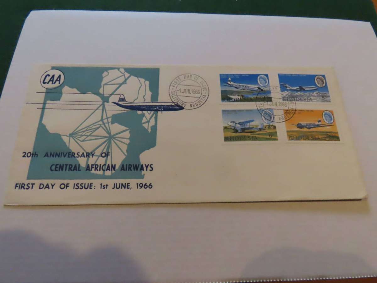 Rhodesia - 20th Anniversary of Central African Airways FDC