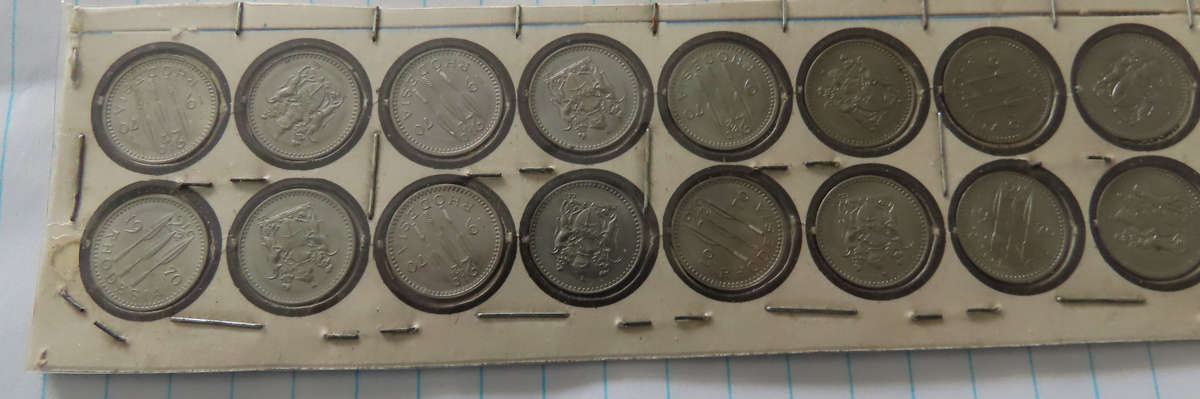 Rhodesia - Rhodesia Coins 1970 Lot of 16 X 2 and 1/2 Cents Uncircukated