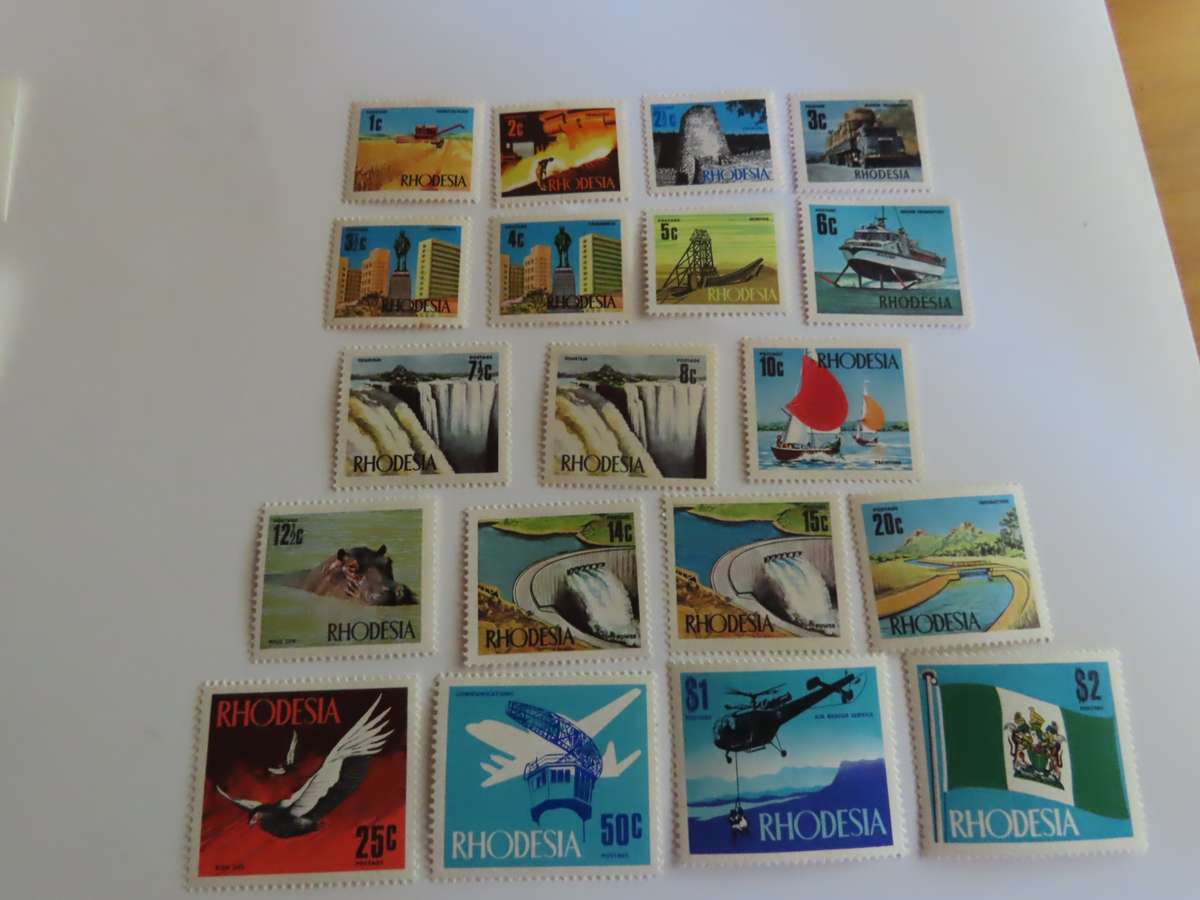Rhodesia - Rhodesia 1970 and 1973 Decimal Definitive Set and Additional Values MNH