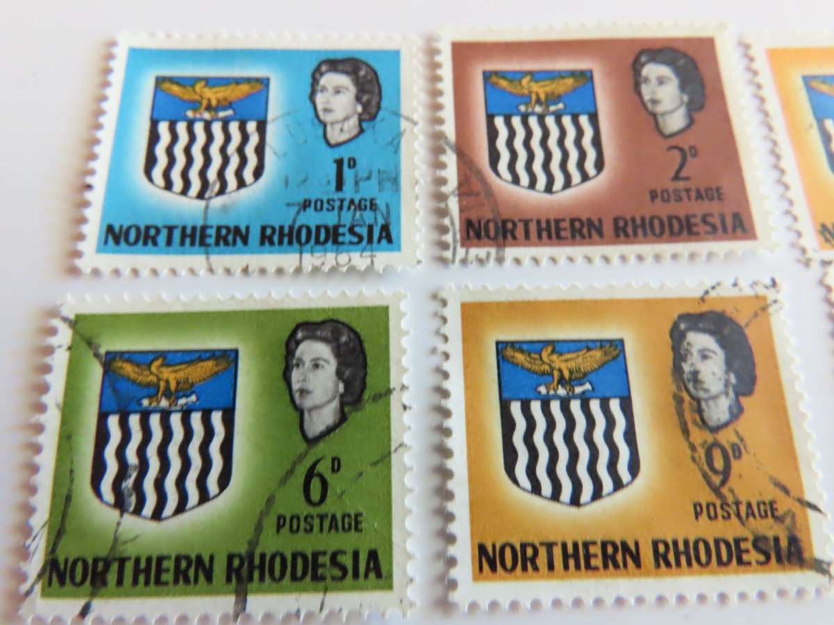 Rhodesia - Northern Rhodesia 1963 Part Set 1d to 2/6 Used Stamps (Cat R200)