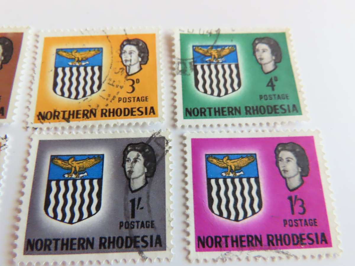 Rhodesia - Northern Rhodesia 1963 Part Set 1d to 2/6 Used Stamps (Cat R200)
