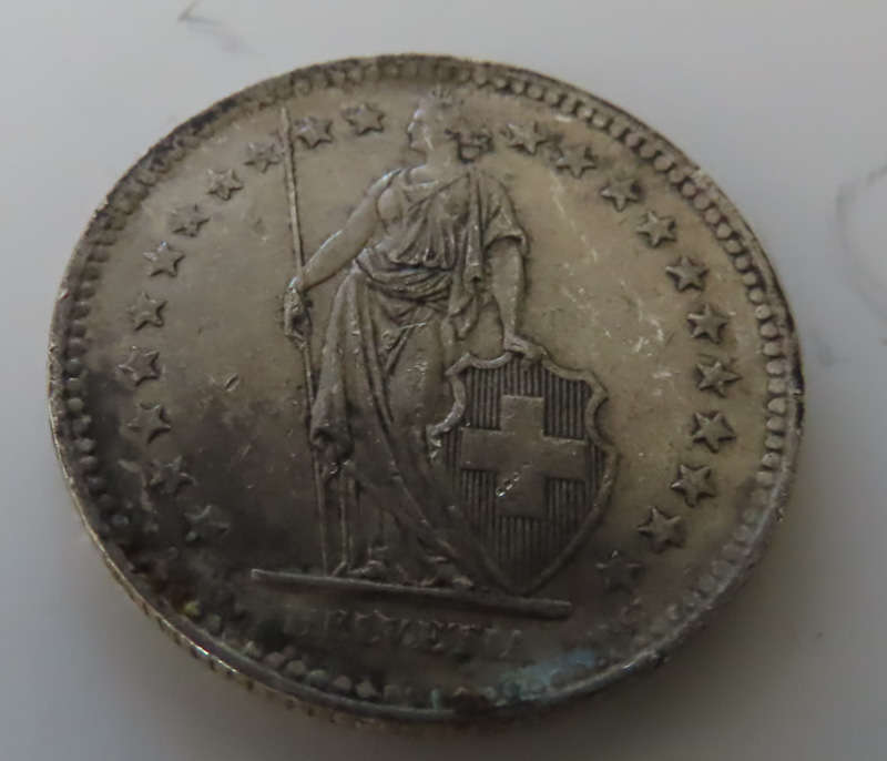 Switzerland - Silver 1944 2 Franc