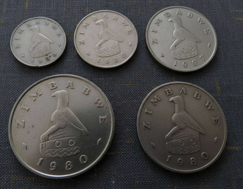 Zimbabwe - 1980 - 5,10,20,50 cents and $1 coins