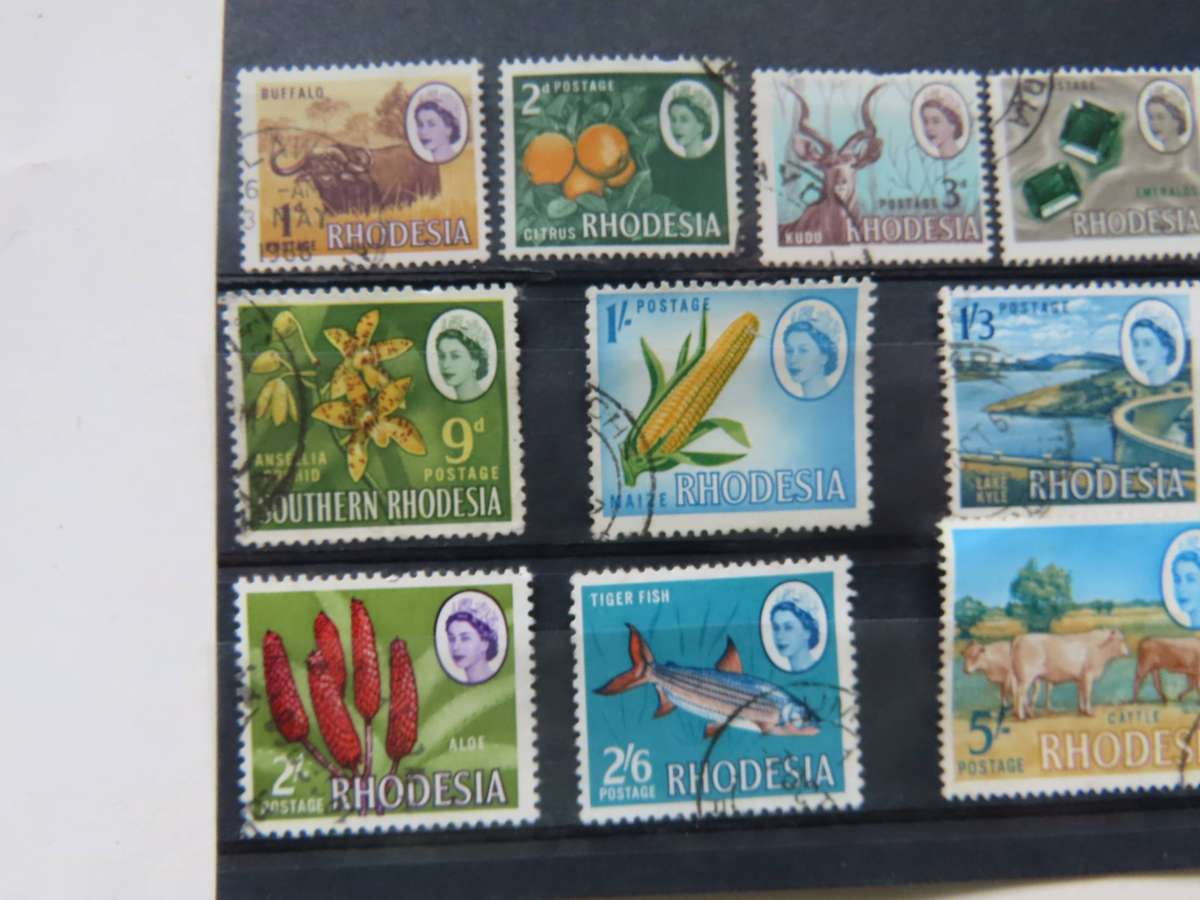 Rhodesia - Stamps - Part Used Set to 10/- Harrison Set