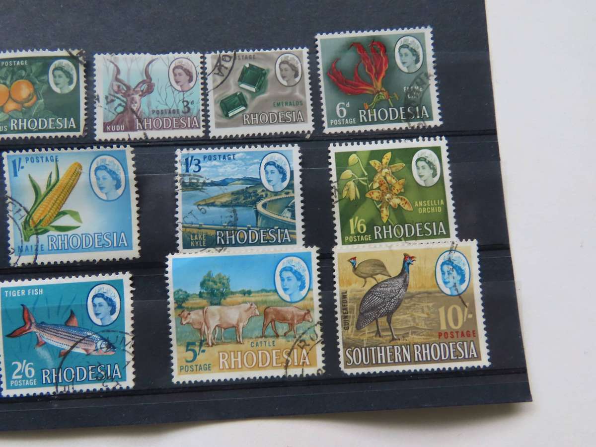 Rhodesia - Stamps - Part Used Set to 10/- Harrison Set