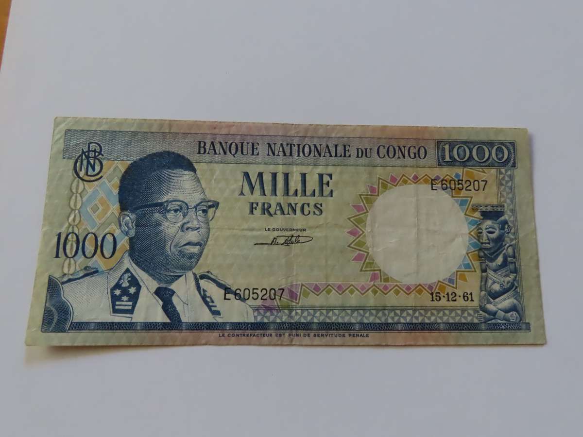 Congo - Banque National Du Congo - 15-12-61 - 1000 Francs VF to EF