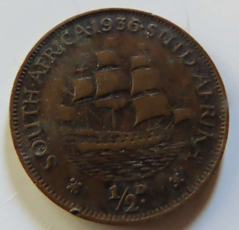 South Africa - Half Penny - 1936