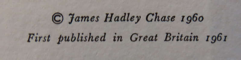 James Hadley Chase - Hardback book with Dust wrapper - Just Another Sucker
