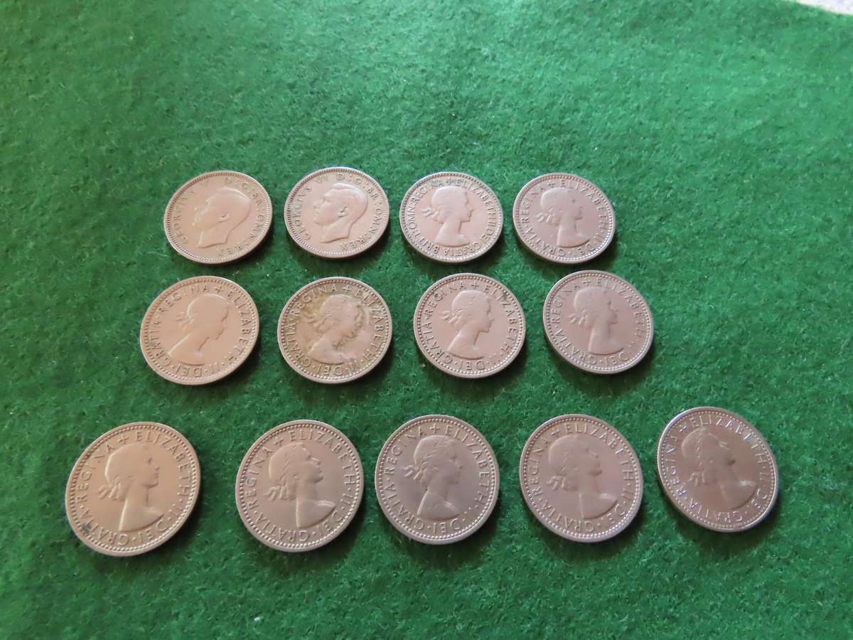 Great Britain - Job Lot of Thirteen 6d Coins - Dates as shown