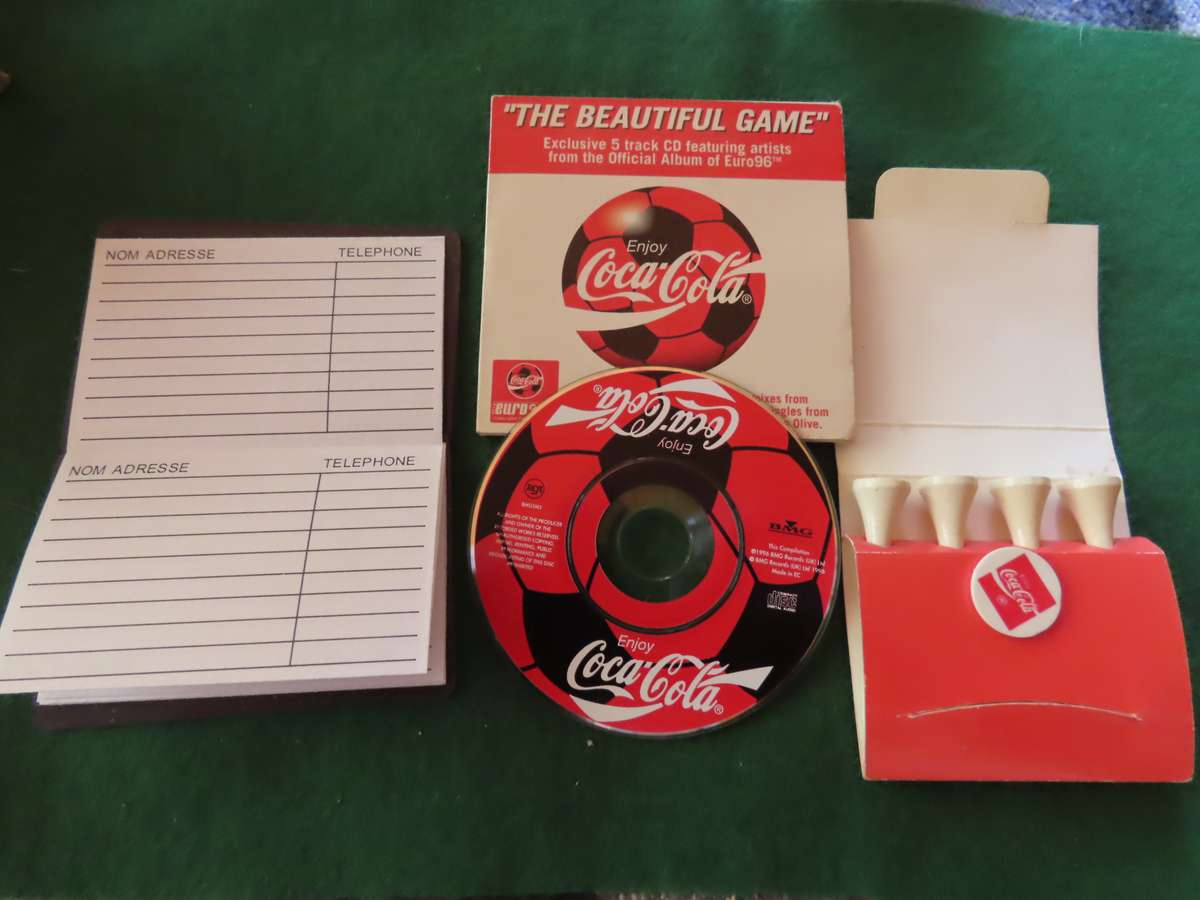 Coca- Cola - Phone Address Book - Coca Cola CD - Coca Cola Golf Tees and Marker