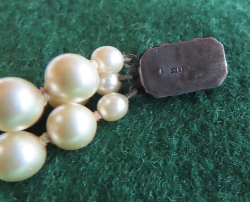 Costume Jewellery - Imitation Pearl Necklace with Silver Clasp