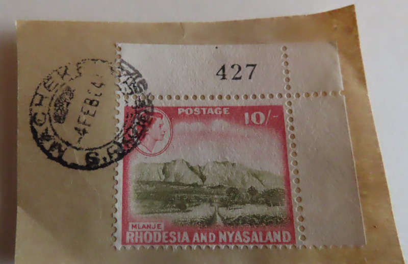 Stamps - Rhodesia and Nyasaland - 10/- Macheke Cancellation Used