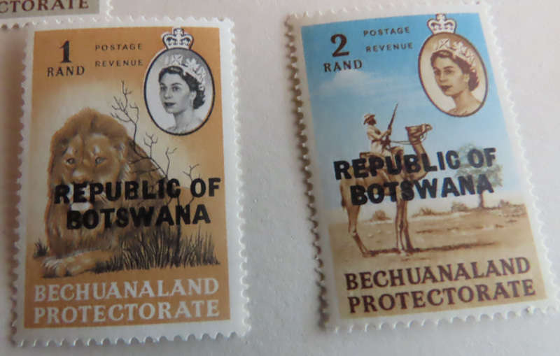 Stamps - Republic of Botswana - 1966 Set Minus 12 1/2 cents MNH