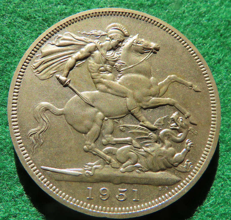 Great Britain - George VI - 1951 5/- with Box and Paper