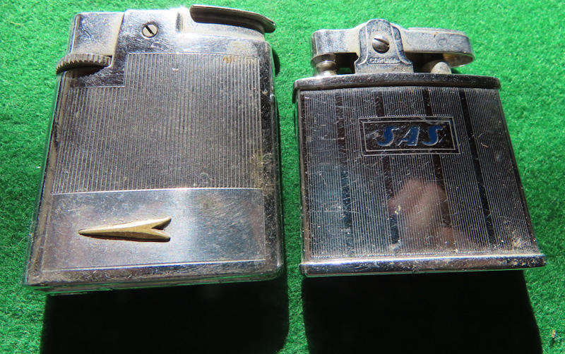 Smoking - 2 Vintage (1 Ronson 1 Corona) Lighters - BOAC and SAS Airlines