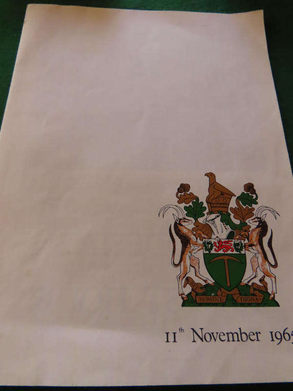 Rhodesia - U.D.I. Pamphlet Plus Vote Yes Leaflet
