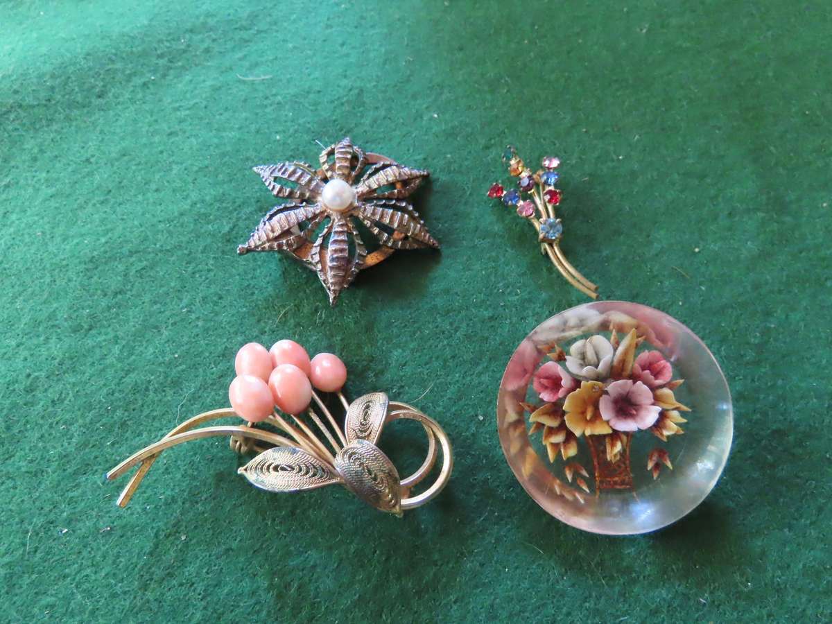 Costume Jewellery - 4 Brooches # 6