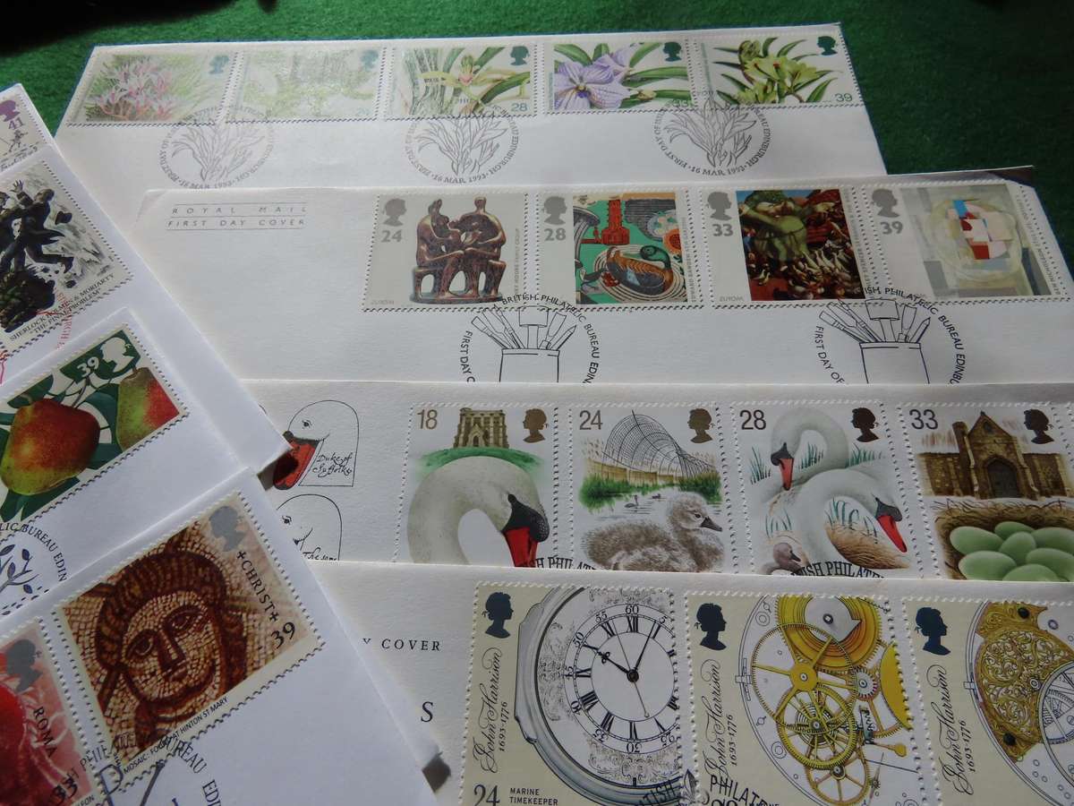 Great Britain - Stamps - 8 First Day Covers 1993