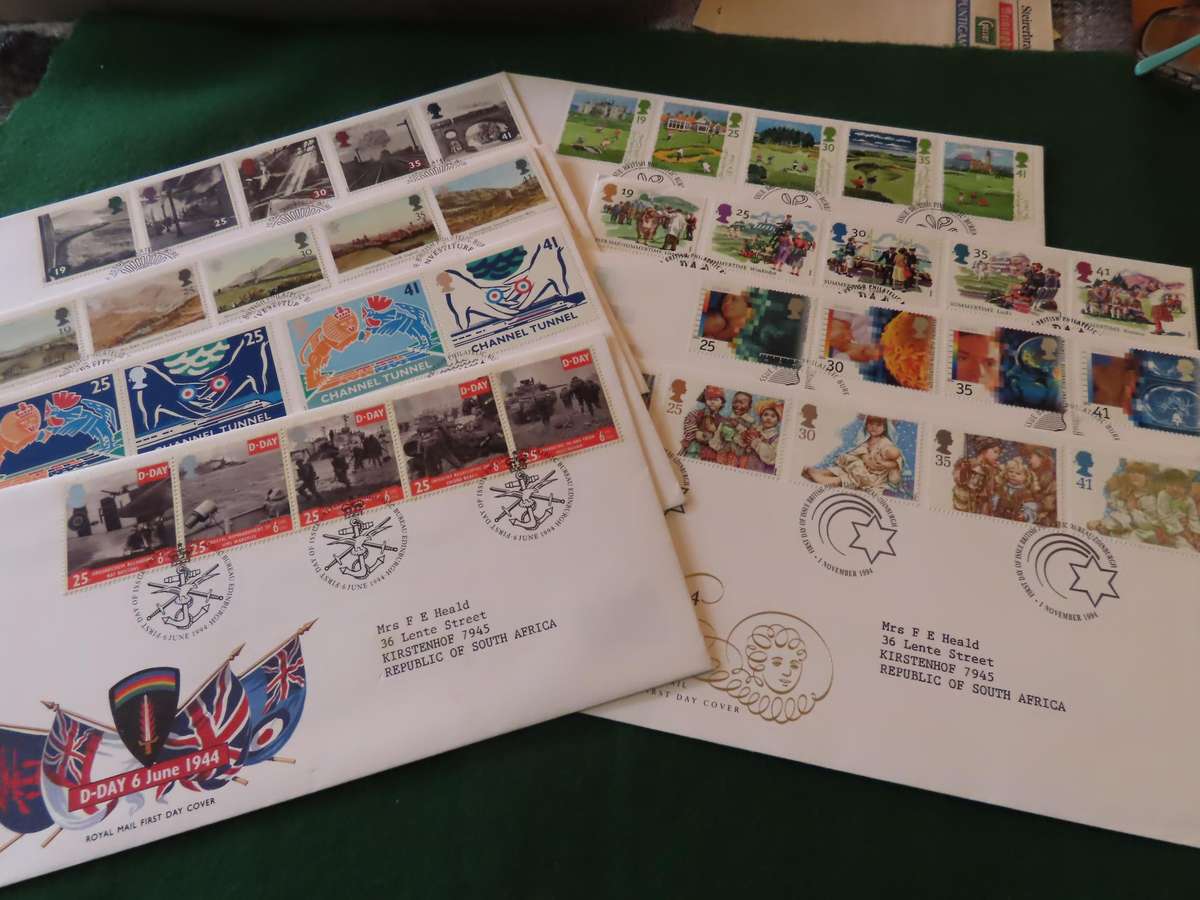 Great Britain - Stamps - 8 First Day Covers 1994