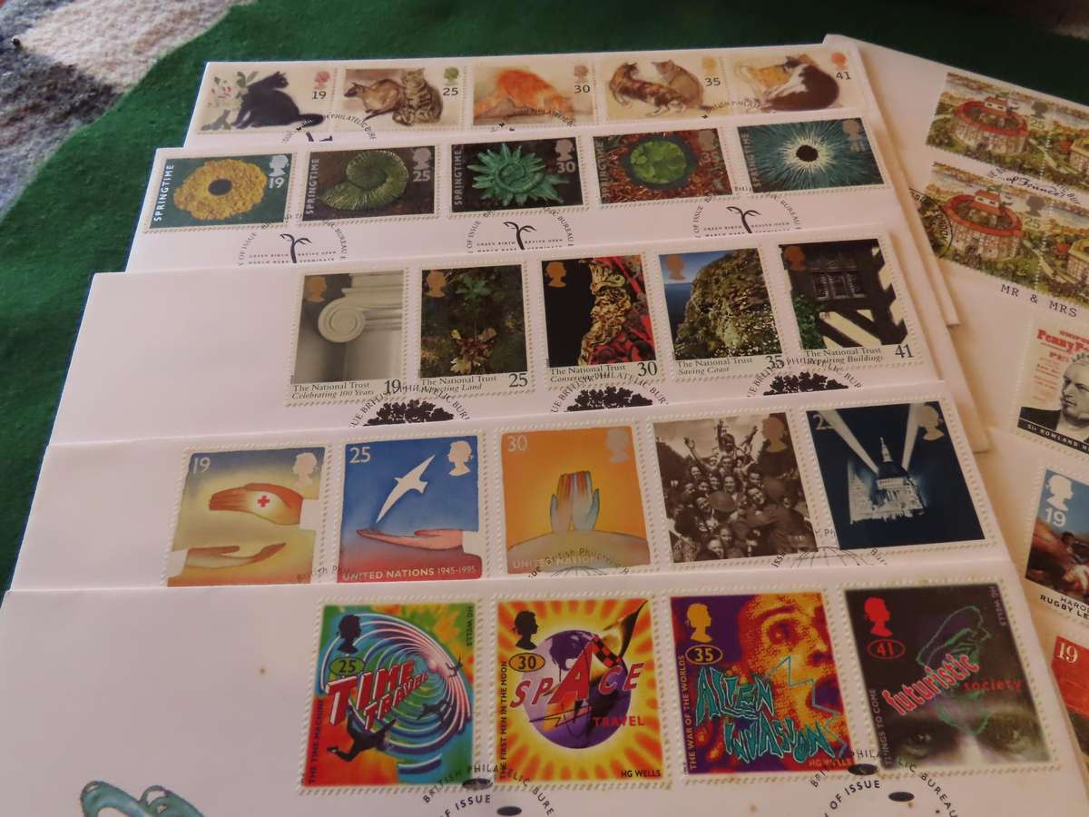 Great Britain - Stamps - 10 First Day Covers 1995