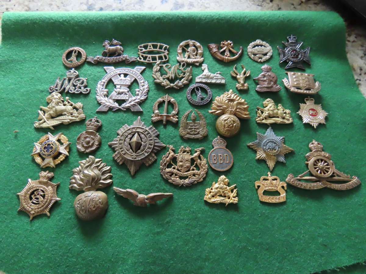 Militaria - Job Lot of Military Badges without lugs/pins