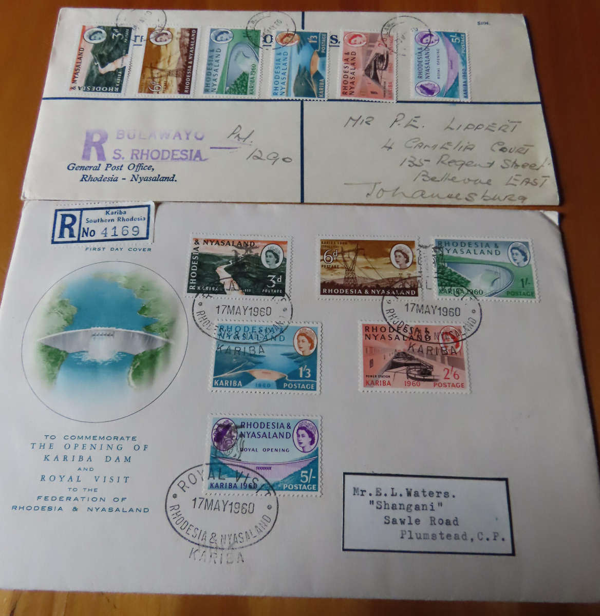Stamps - Rhodesia and Nyasaland -  FDC and Other Opening of Kariba Dam 17 May 1960