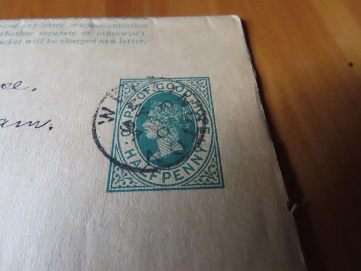 Stamps - Cape of Good Hope - 2 Used Wrappers with 1/2d Stamps