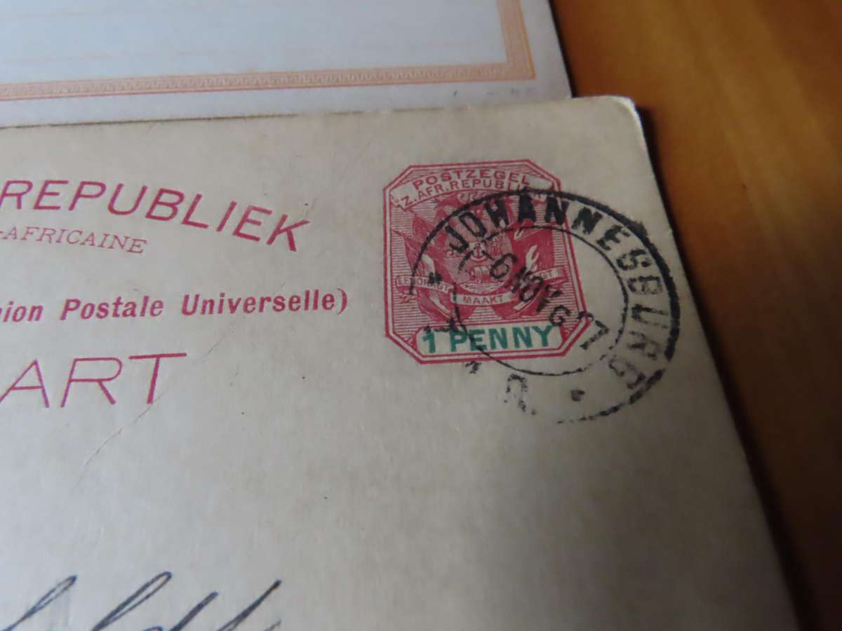 Stamps - Zuid Afrik. Republiek, Oranje Vry Staat and British Bechuanaland Cards