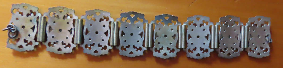 Indian Style Bracelet - With Motifs - Unknown Metal