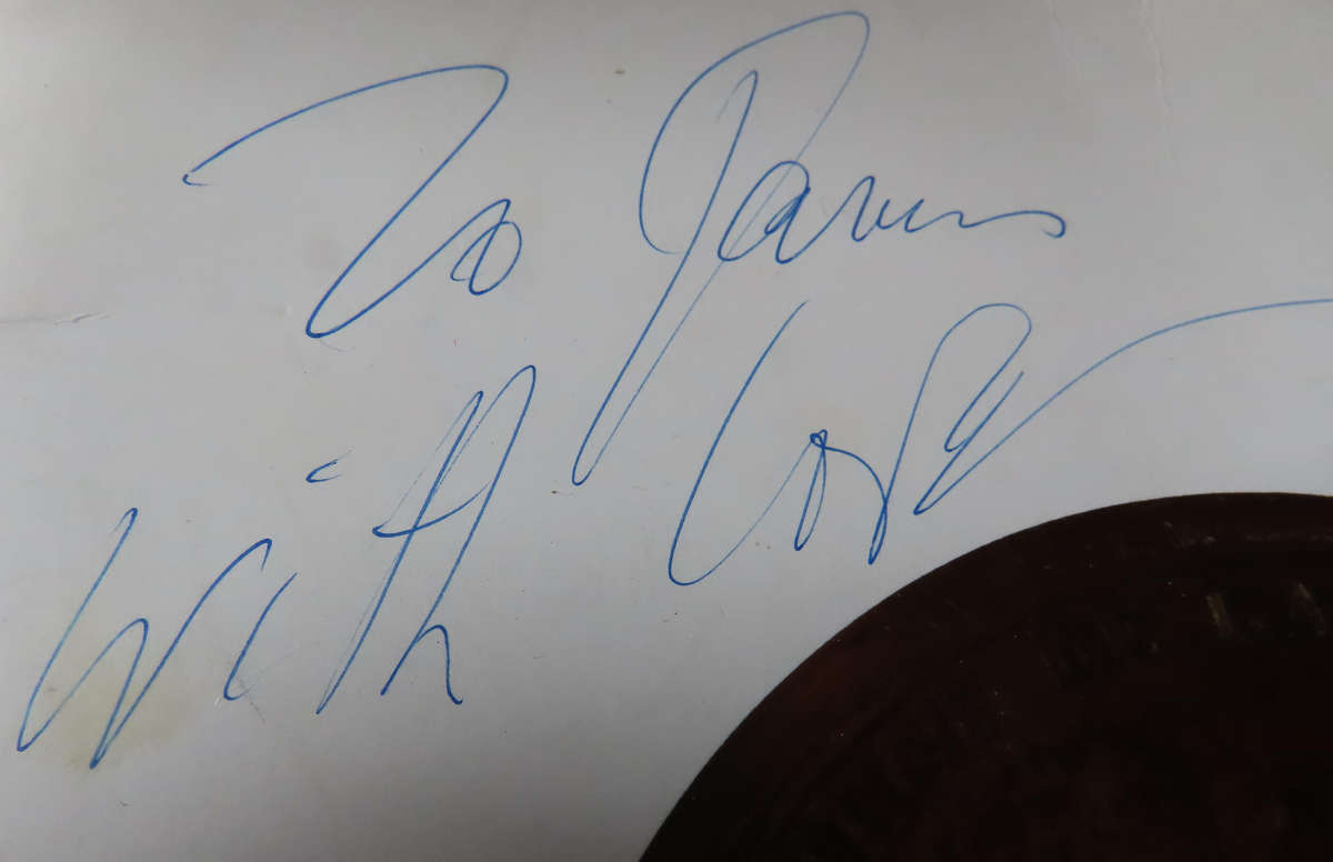 Grace Jones - Autographed Air France Concorde Menu 19 December 1989