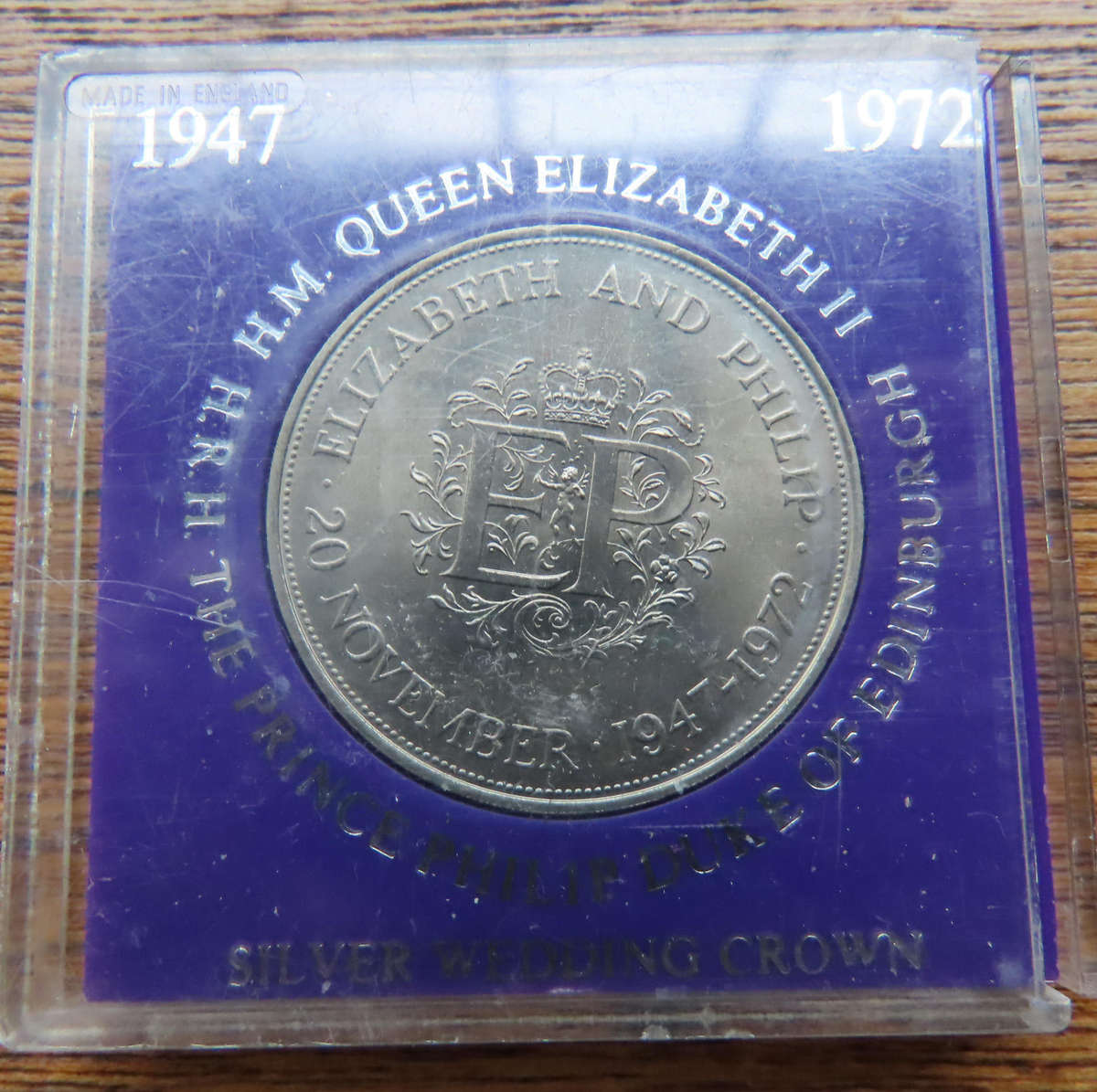 Great Britain - 1972 Silver Wedding Anniversary encased in Plastic