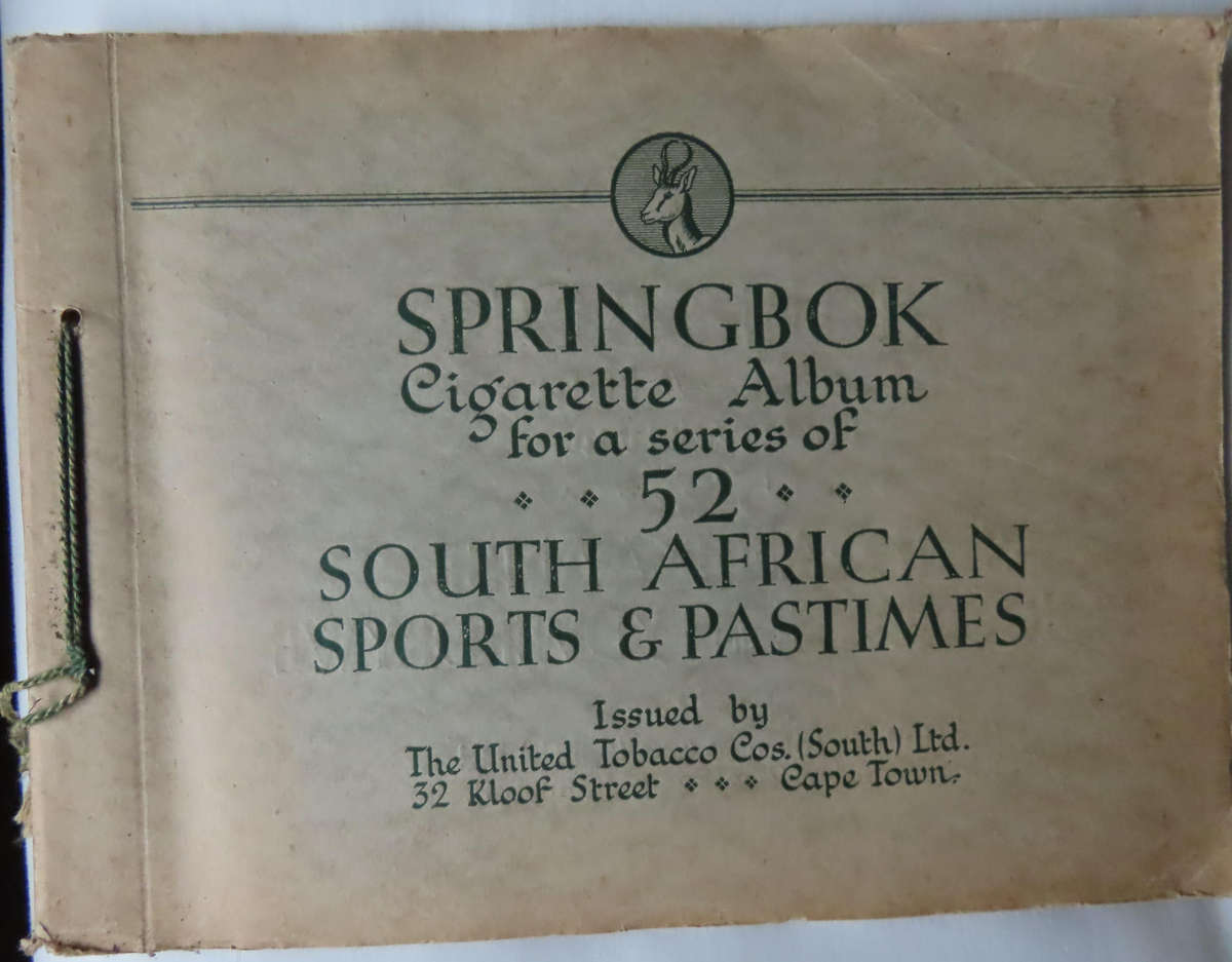 Springbok Cigarette Album - South African Sports and Pastimes - Complete Set