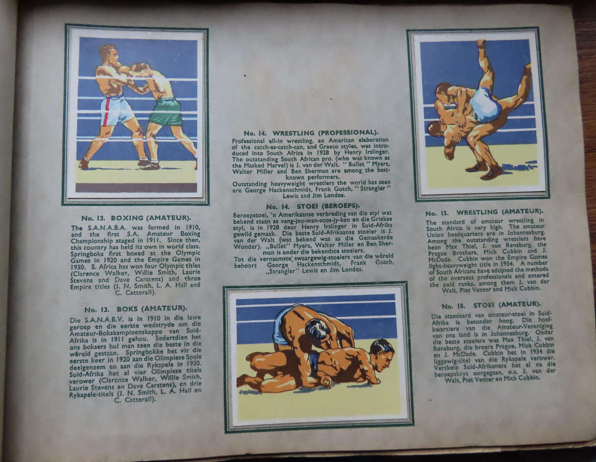 Springbok Cigarette Album - South African Sports and Pastimes - Complete Set