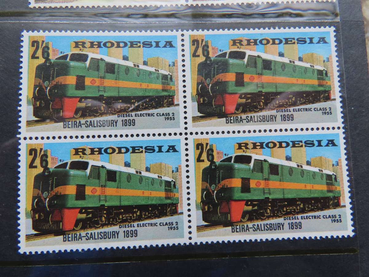 Rhodesia - 1969 70th Anniversary of Beira - Salisbury Railway Line Blocks of 4 MNH