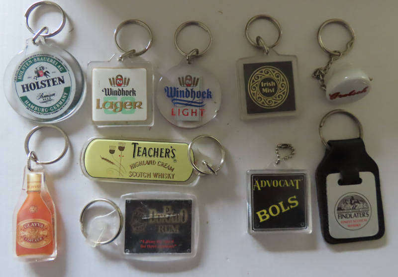 Liquor Key Rings - 10 Different