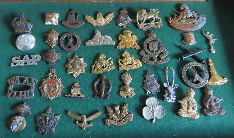 Military - Job Lot of 37 Military Badges Missing Lugs