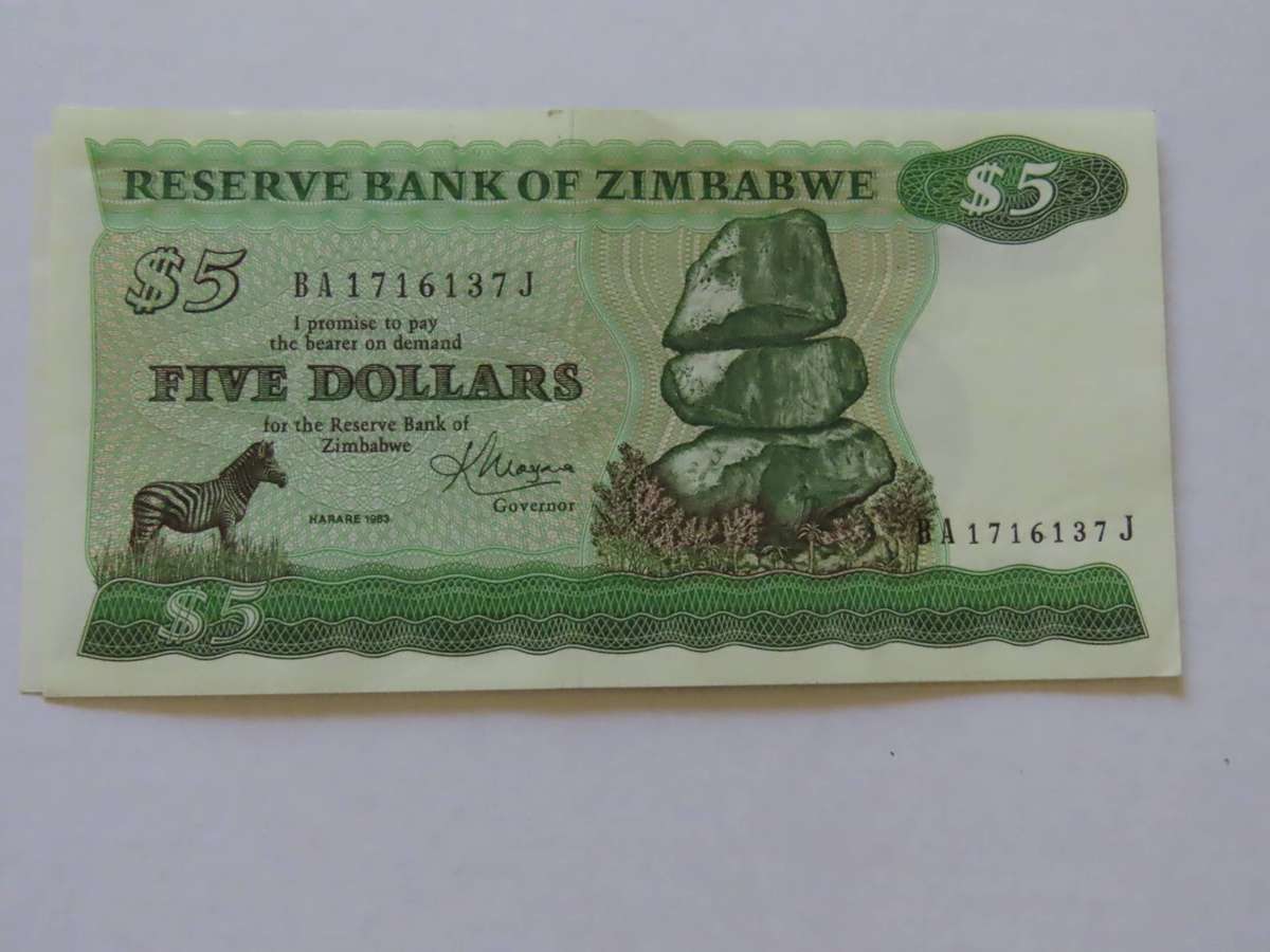 Zimbabwe - First Series 1983 Issue Notes $2, $5, $10 and $20 - K.Moyana Governor