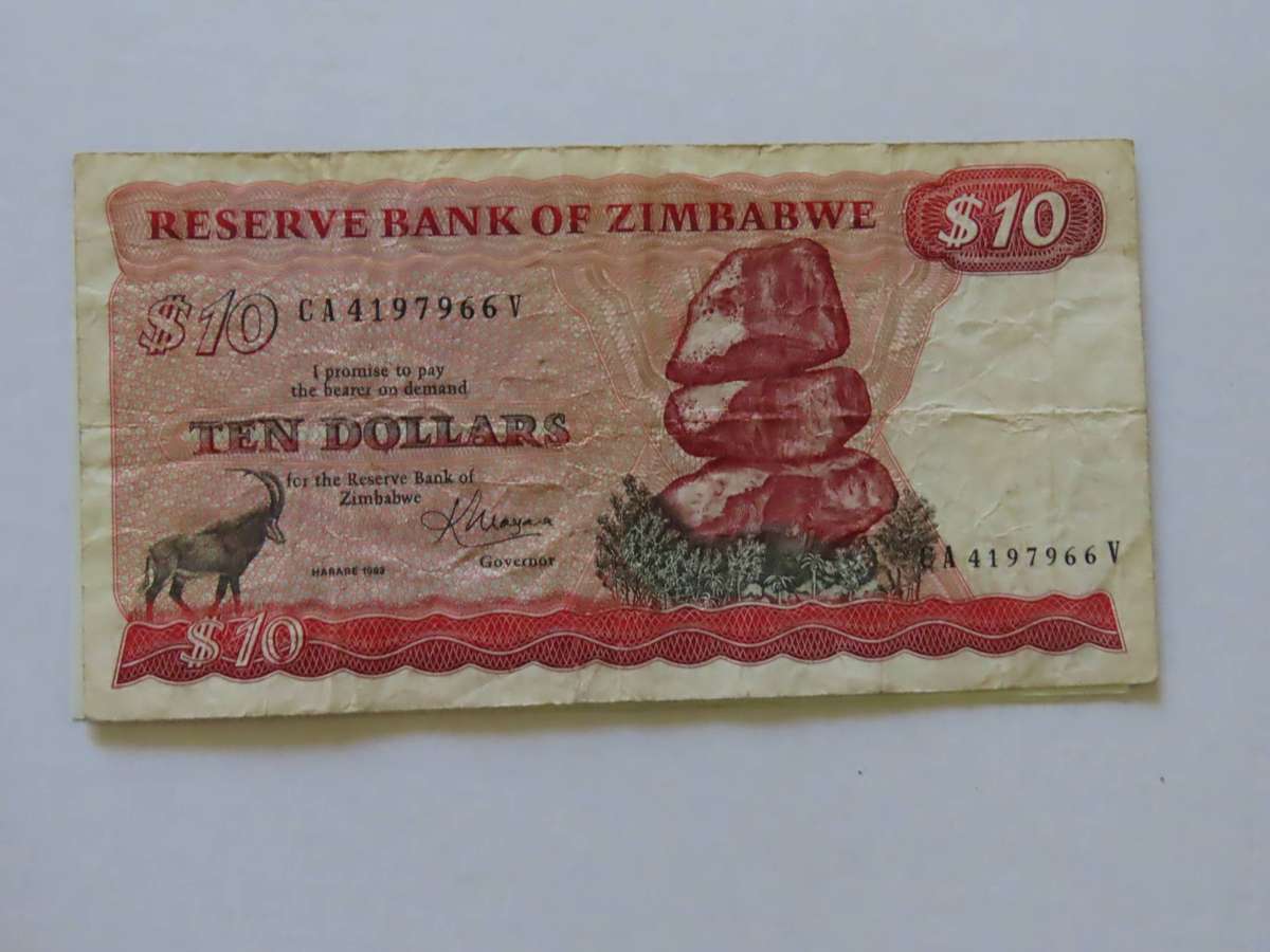 Zimbabwe - First Series 1983 Issue Notes $2, $5, $10 and $20 - K.Moyana Governor