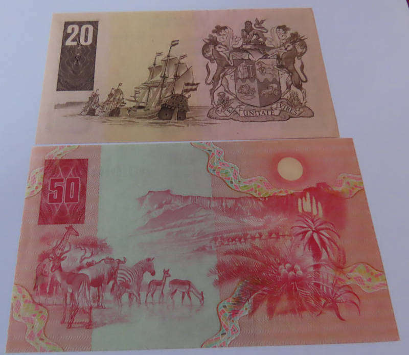 South Africa - G.P.C. De Kock - R2, R5, R10, R20, and R50 UNC