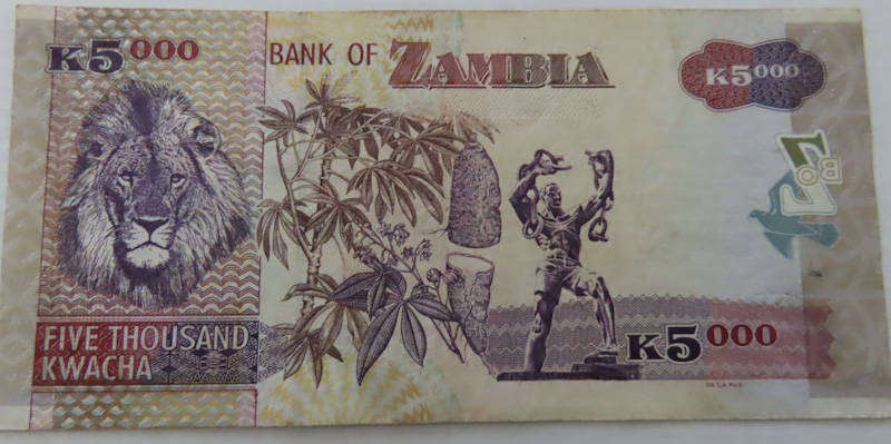 Bank of Zambia - R5000 Kwacha 2003