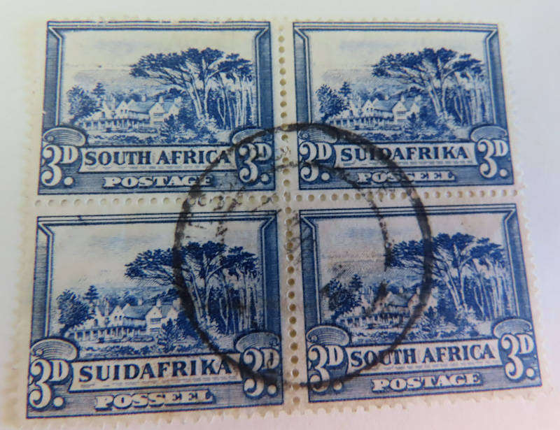 South Africa - Union of South Africa - 3d,6d and 1/- from Definitive Issue Blocks 4 Used