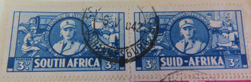 South Africa - Union of South Africa - Large War Effort 1/2d, 1d, 1 1/2d and 3d Used