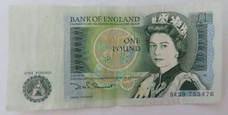 Great Britain - Bank of England £1 Note - D.H.F. Somerset - EF