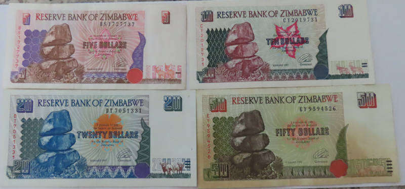 Zimbabwe - Reserve Bank of Zimbabwe - 1994-2001 Set