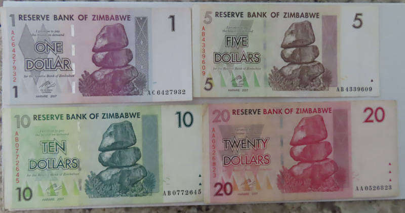 Zimbabwe - Reserve Bank of Zimbabwe - 1994-2001 Set