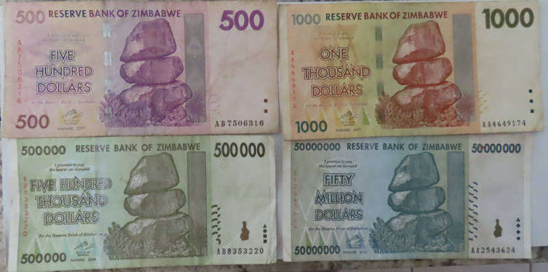 Zimbabwe - Reserve Bank of Zimbabwe - 2007-2008 - Part Set