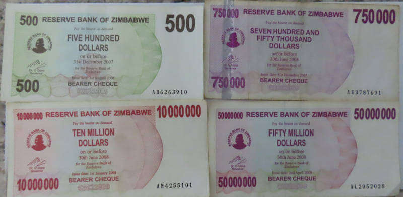Zimbabwe - Reserve Bank of Zimbabwe - 2007-2008 Bearer Cheques