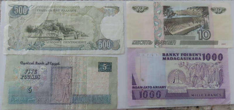 World Notes - Selection of 10 Different Bank Notes