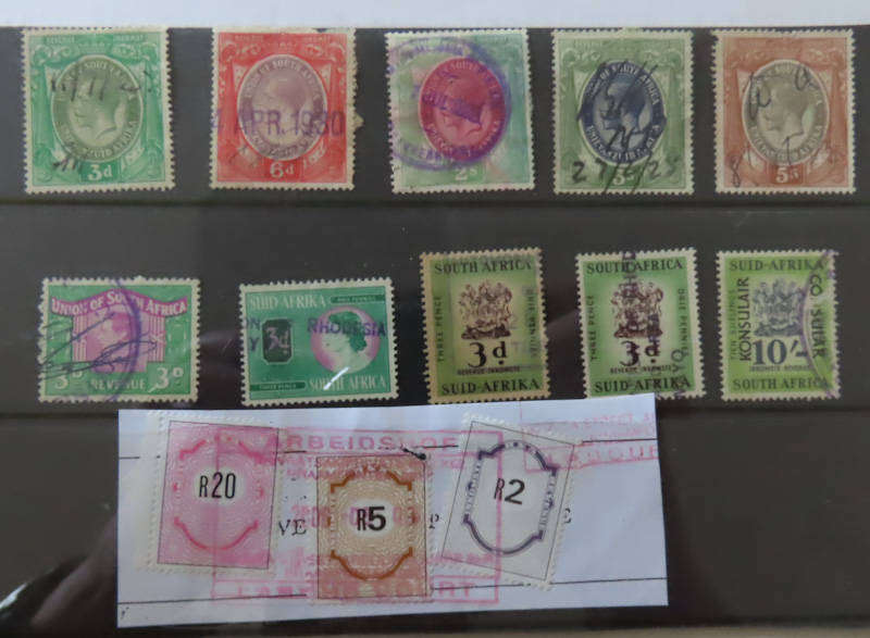 South Africa - Job Lot South African Revenue Stamps
