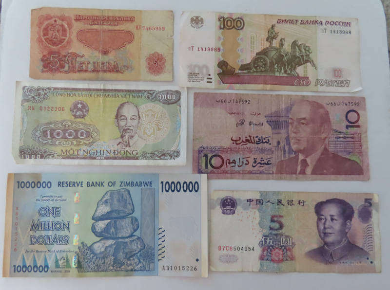 World Notes - Selection of 10 Different Bank Notes
